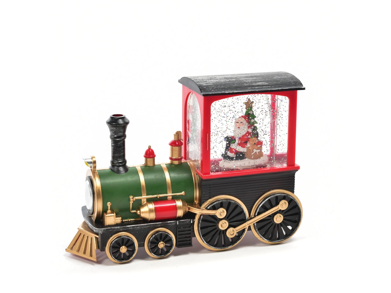 Treno con luce e movimento a batteria o attacco dc, 25,5xh.19,5cm