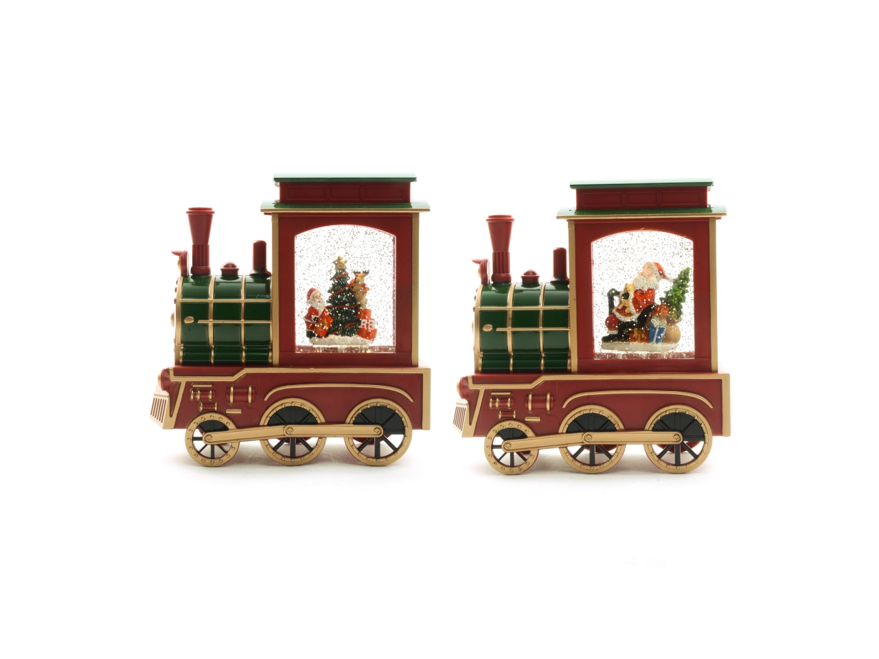 Trenino con acqua e luci a batteria o attacco dc, 21x9xh.21cm assortiti