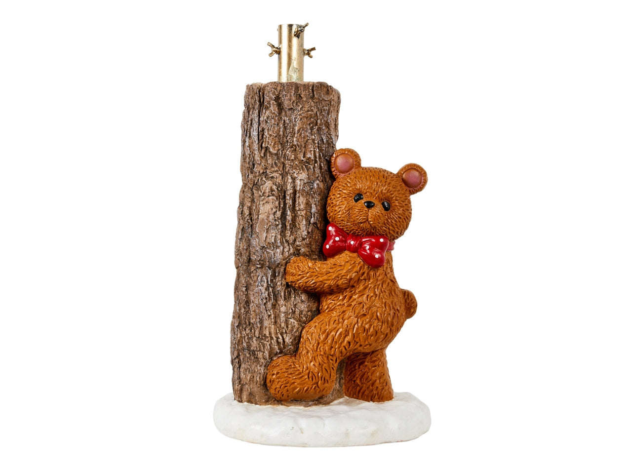 Base albero orso con tronco in poliresina per alberi con tubo max d.3.6cm/8kg/.1.8m 34x31xh.61cm