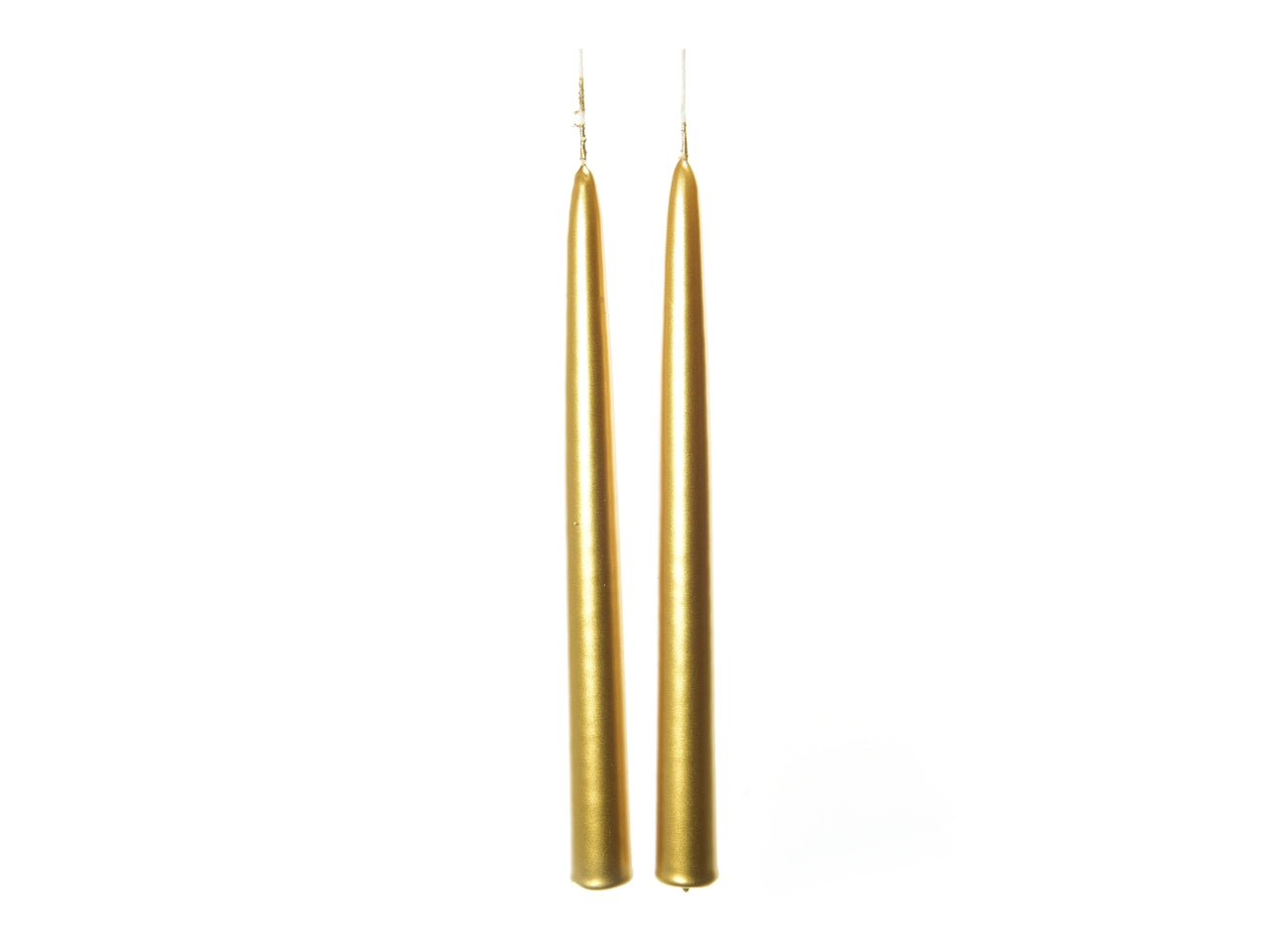 Candela stelo 30x2,2cm in confezione da 2 pezzi oro