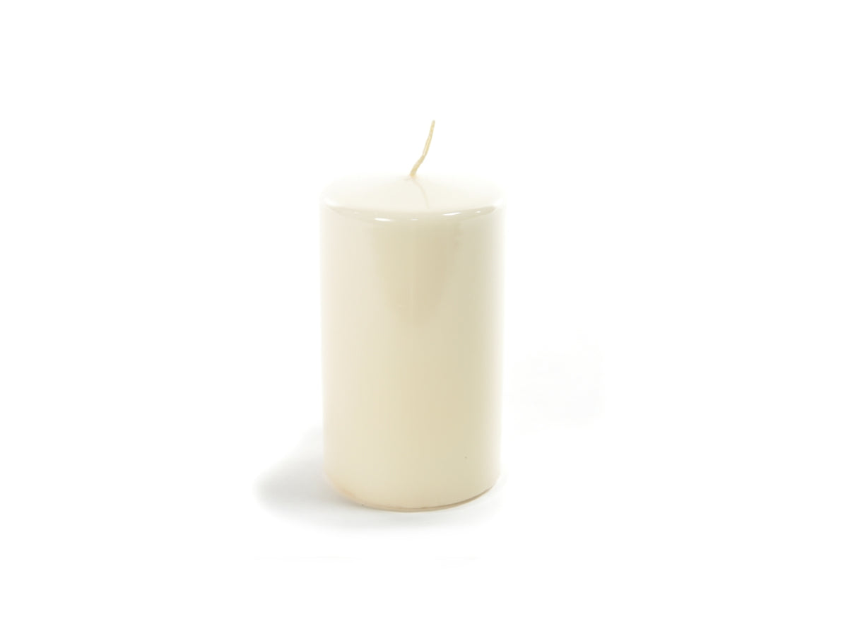 Candela pillar 5xh.7cm avorio lucido
