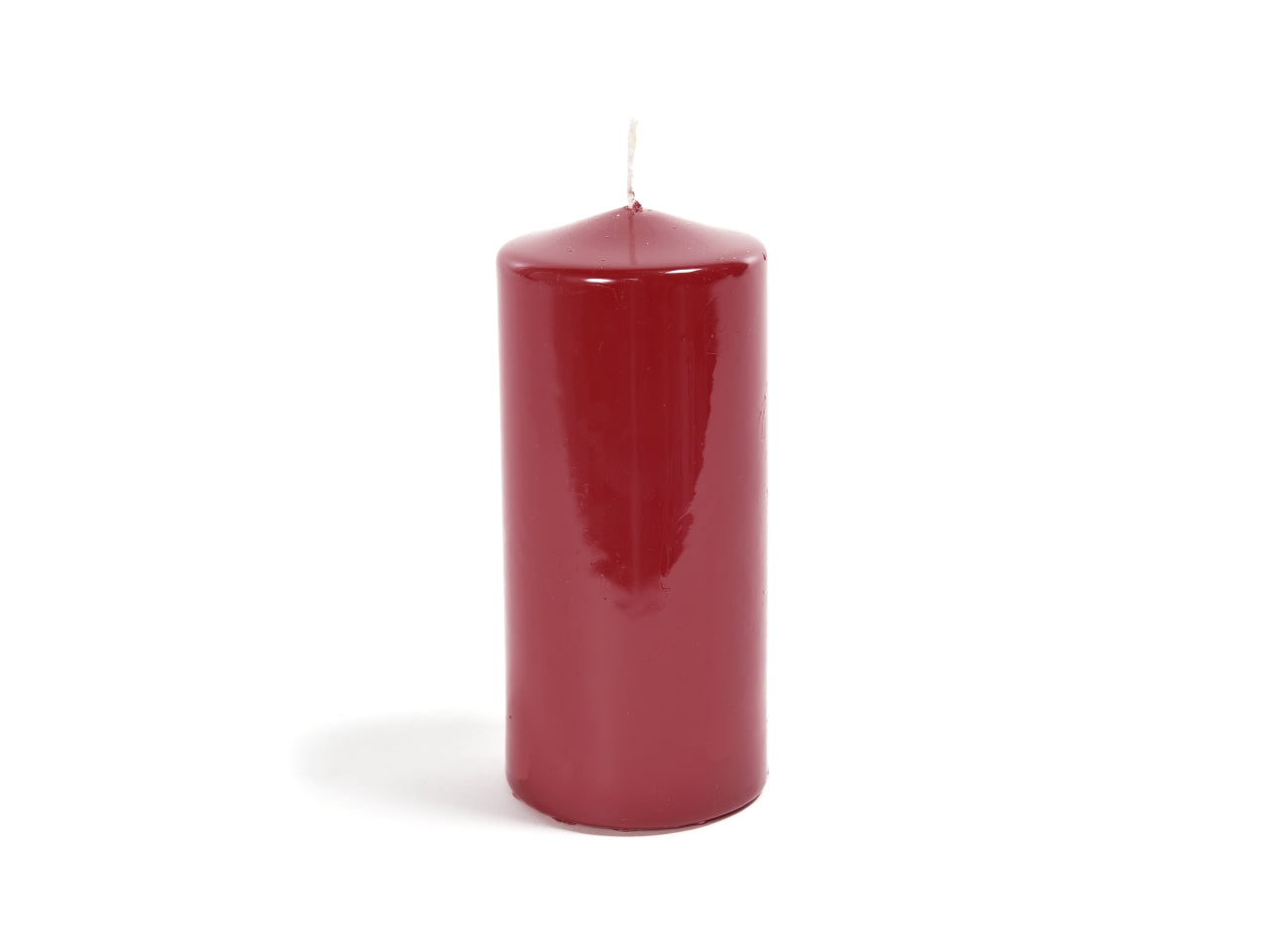 Candela pillar 6xh.15cm bordeaux lucido