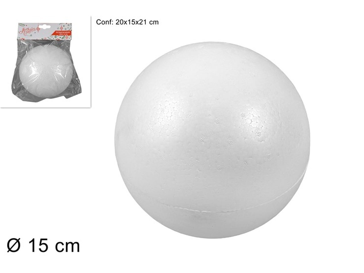 Palla polistirolo 15cm
