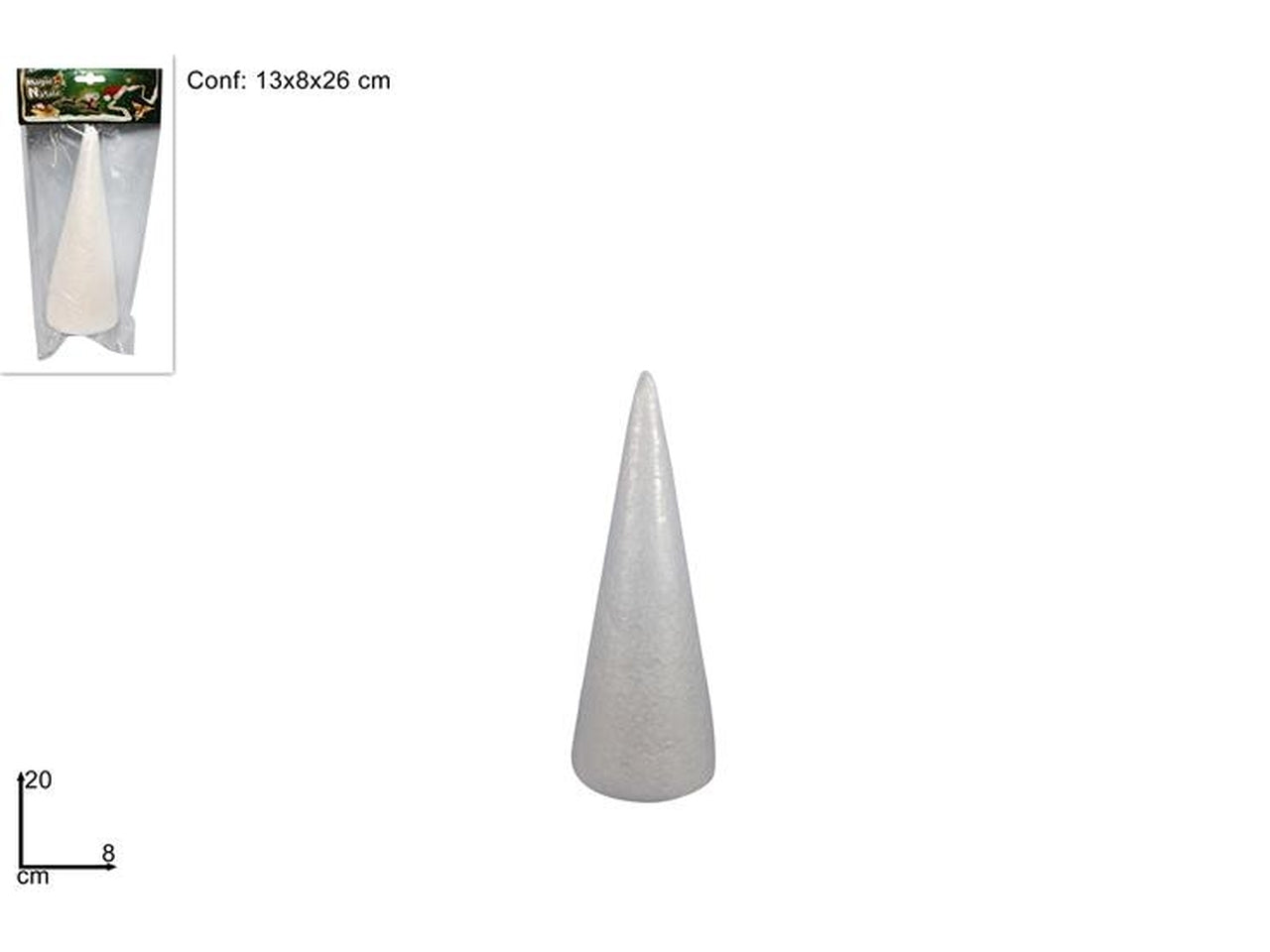 Cono polistirolo cm20