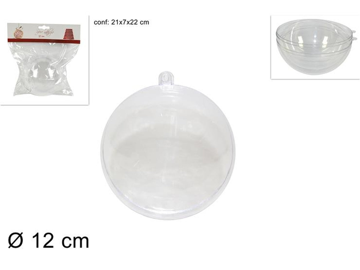 Sfera plastica trasparente 12cm