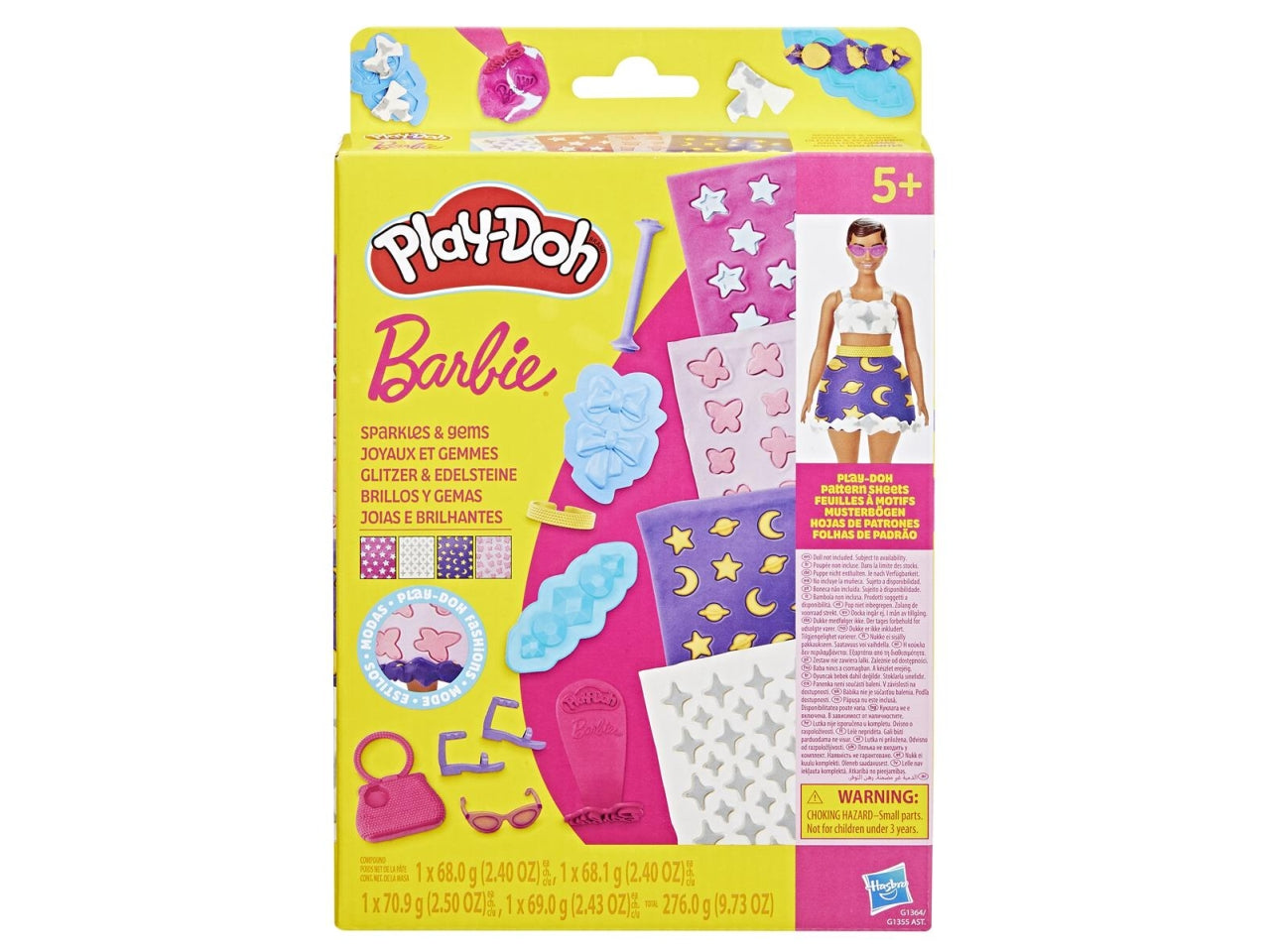 Play-doh barbie designer patterns packs ast
