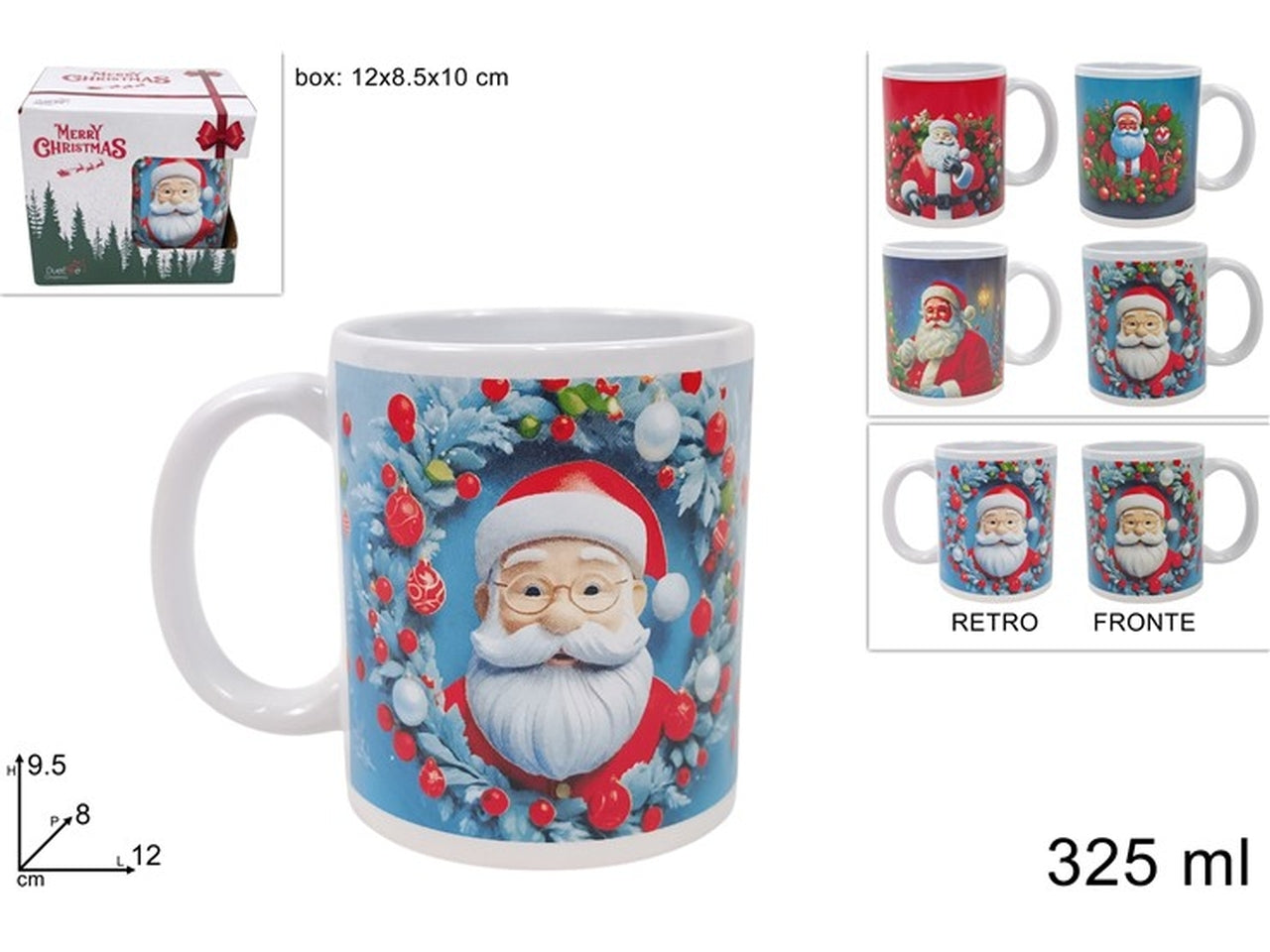 Tazzone babbo natale 325ml in 4 assortimenti