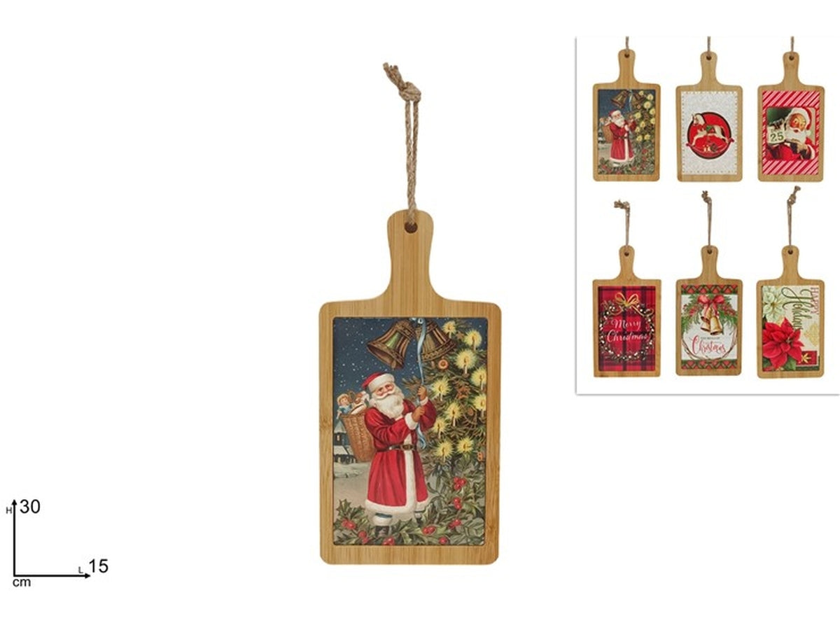 Tagliere in legno e ceramica 15x30cm con fantasie assortite