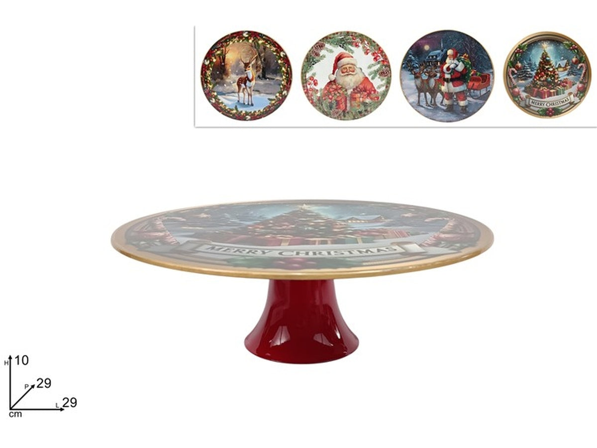 Alzatina natalizia 29xh10cm, fantasie assortite