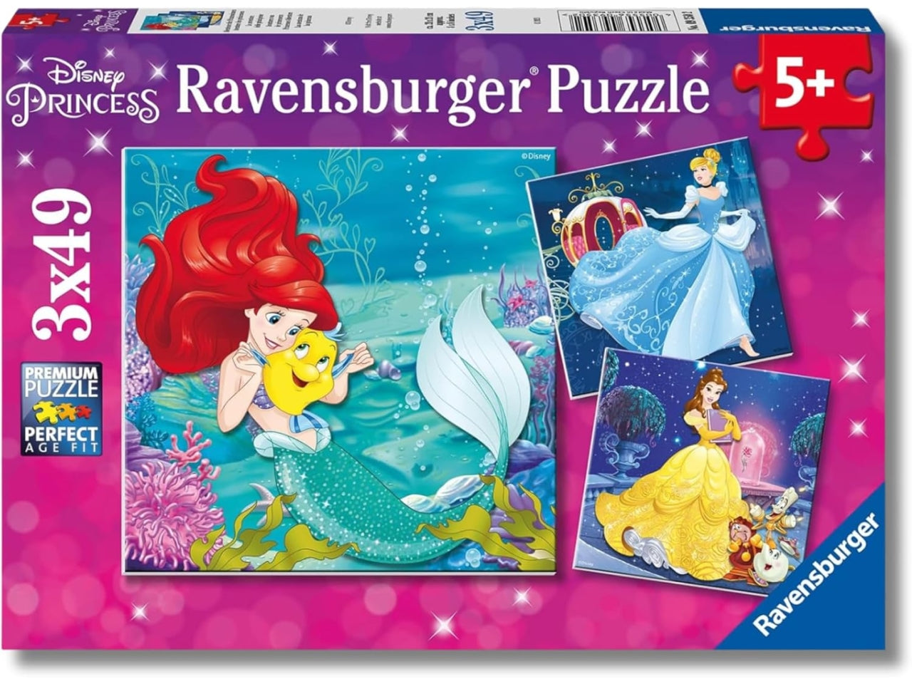 Puzzle 3x49 pezziPrincipesse disney b