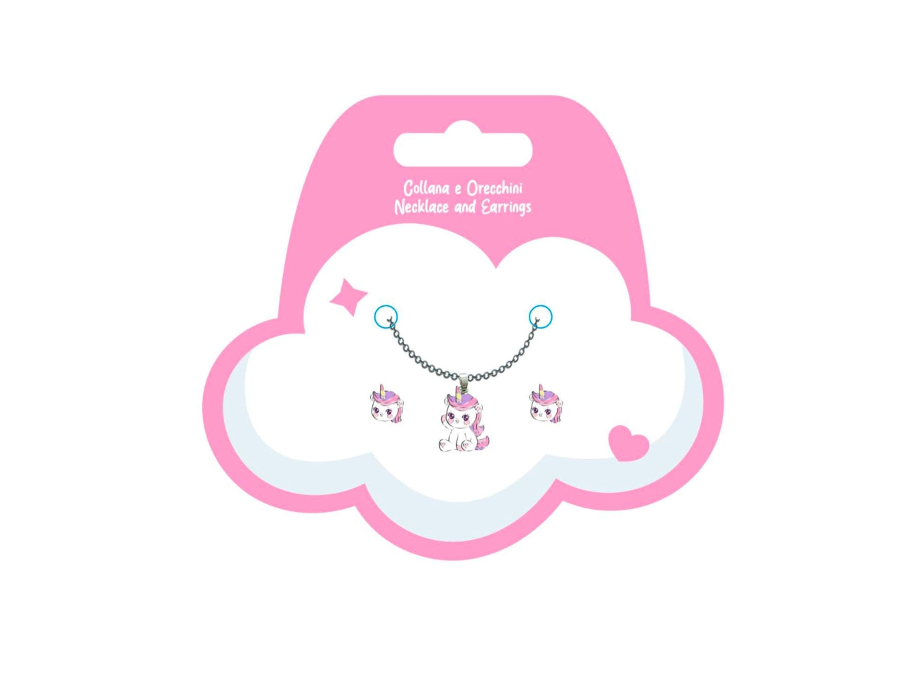 Unicorno collana e orecchini