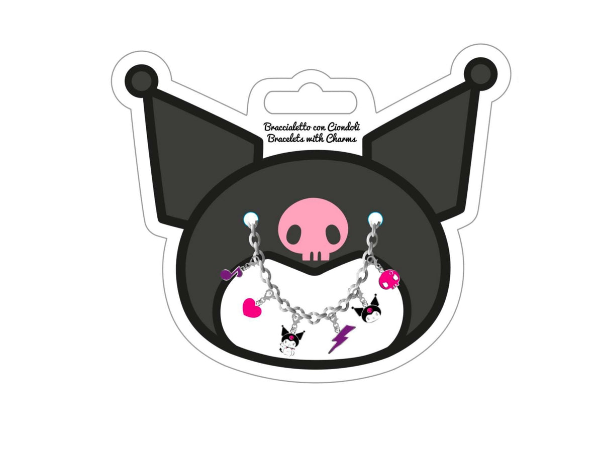 Kuromi braccialetto con charms removibili
