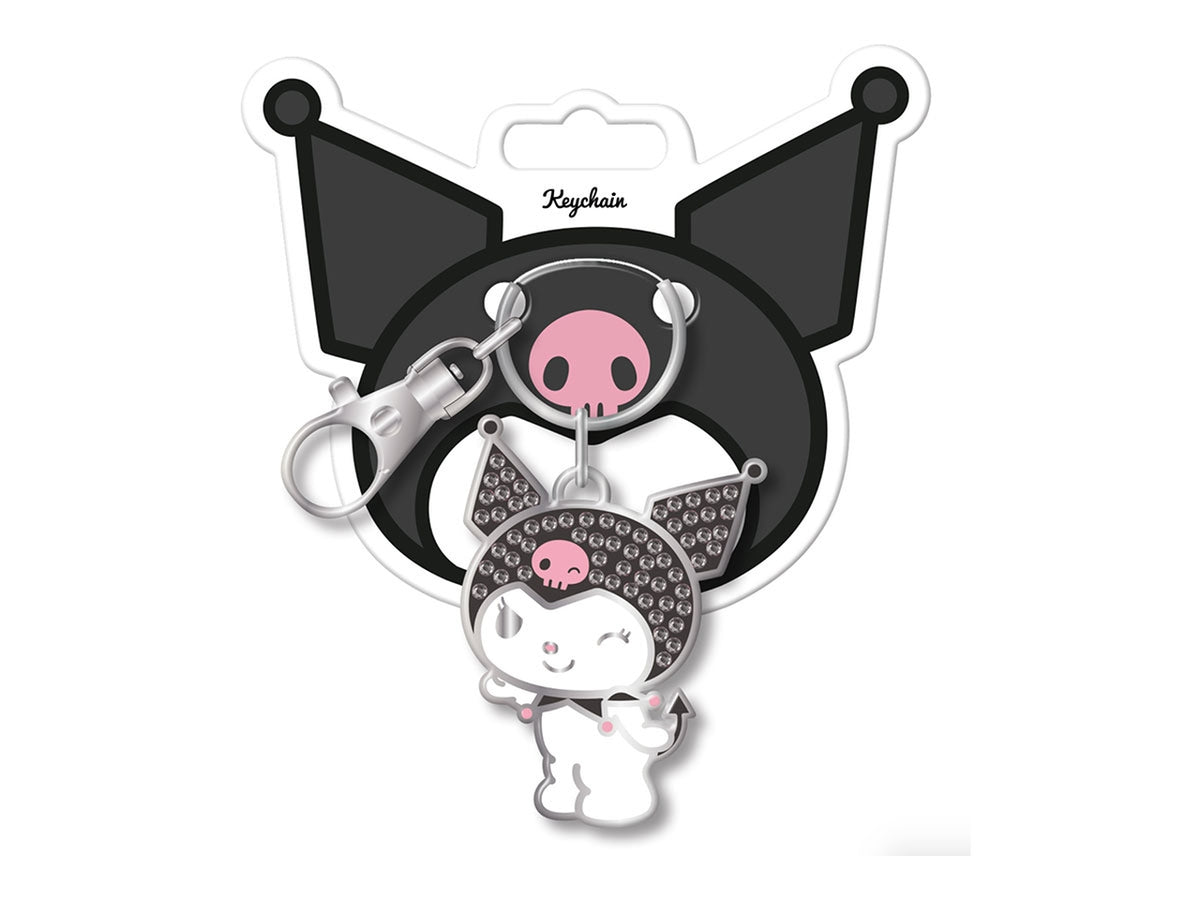 Kuromi portachiavi con strass