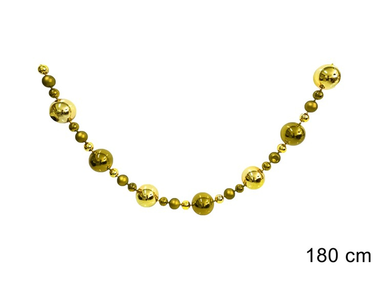 Ghirlanda palline 180cm oro