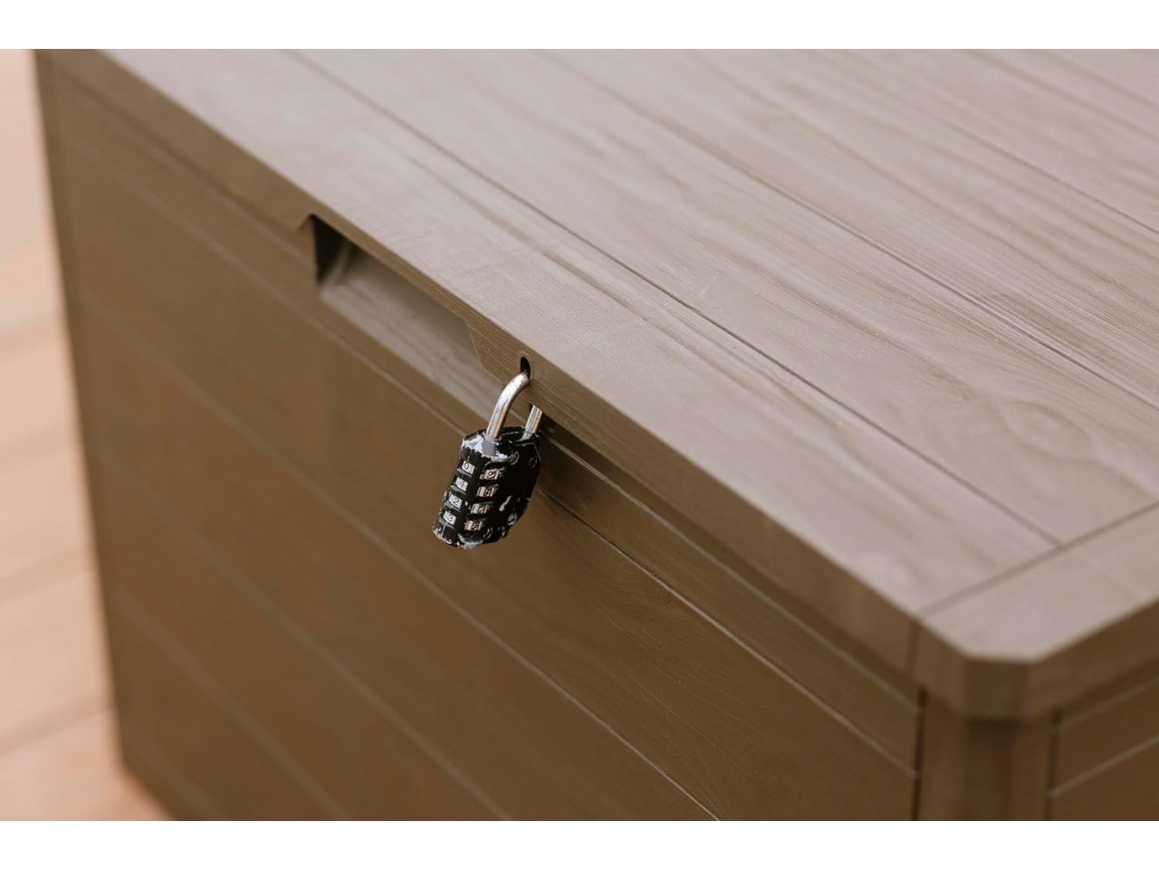 Baule woody's multiuso effetto legno 160l 77,5x44,5xh.52,7 marrone