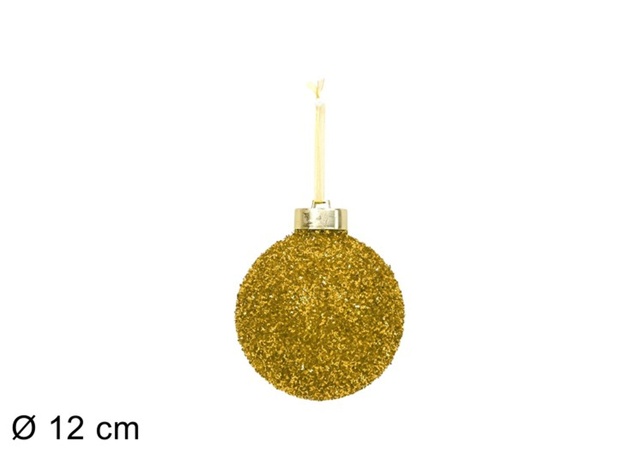 Palla 12cm fili laminati oro