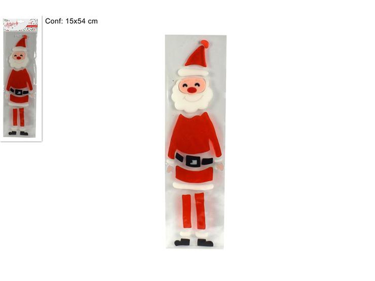 Vetrofania babbo natale 15x54cm
