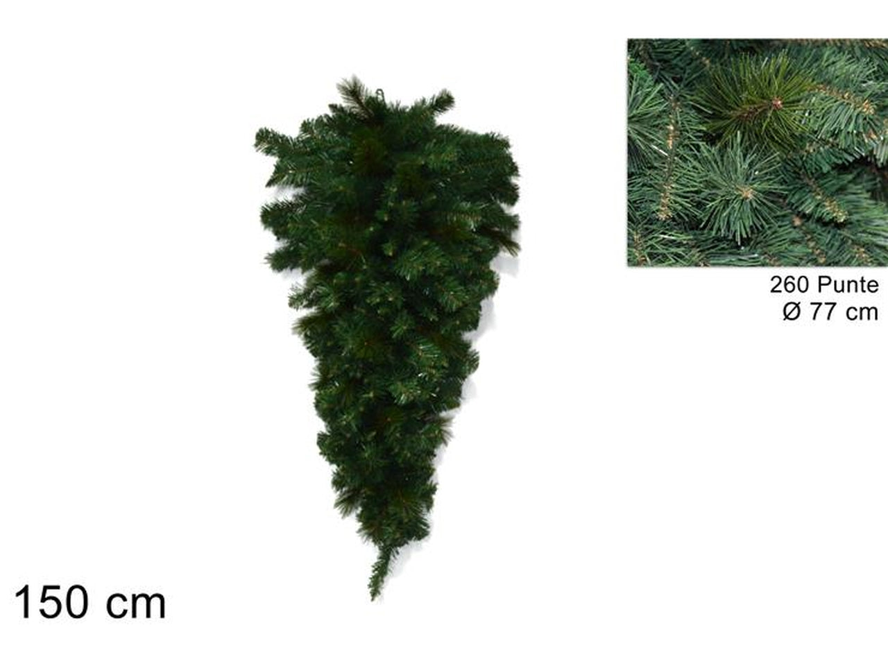 Albero capovolto 150cm diametro 77cm 260punte