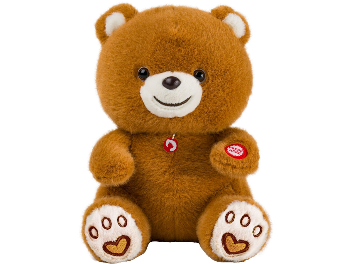 Peluche orsetto teddy seduto h23cm con tshirt in 3 assortimento di colore