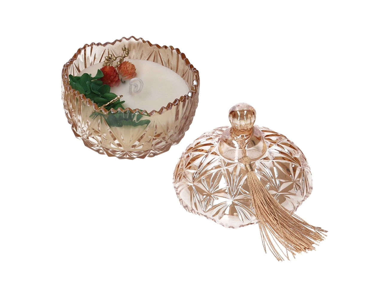 Candela profumata risveglio di primavera in cofanetto di vetro 24x13xh.8cm