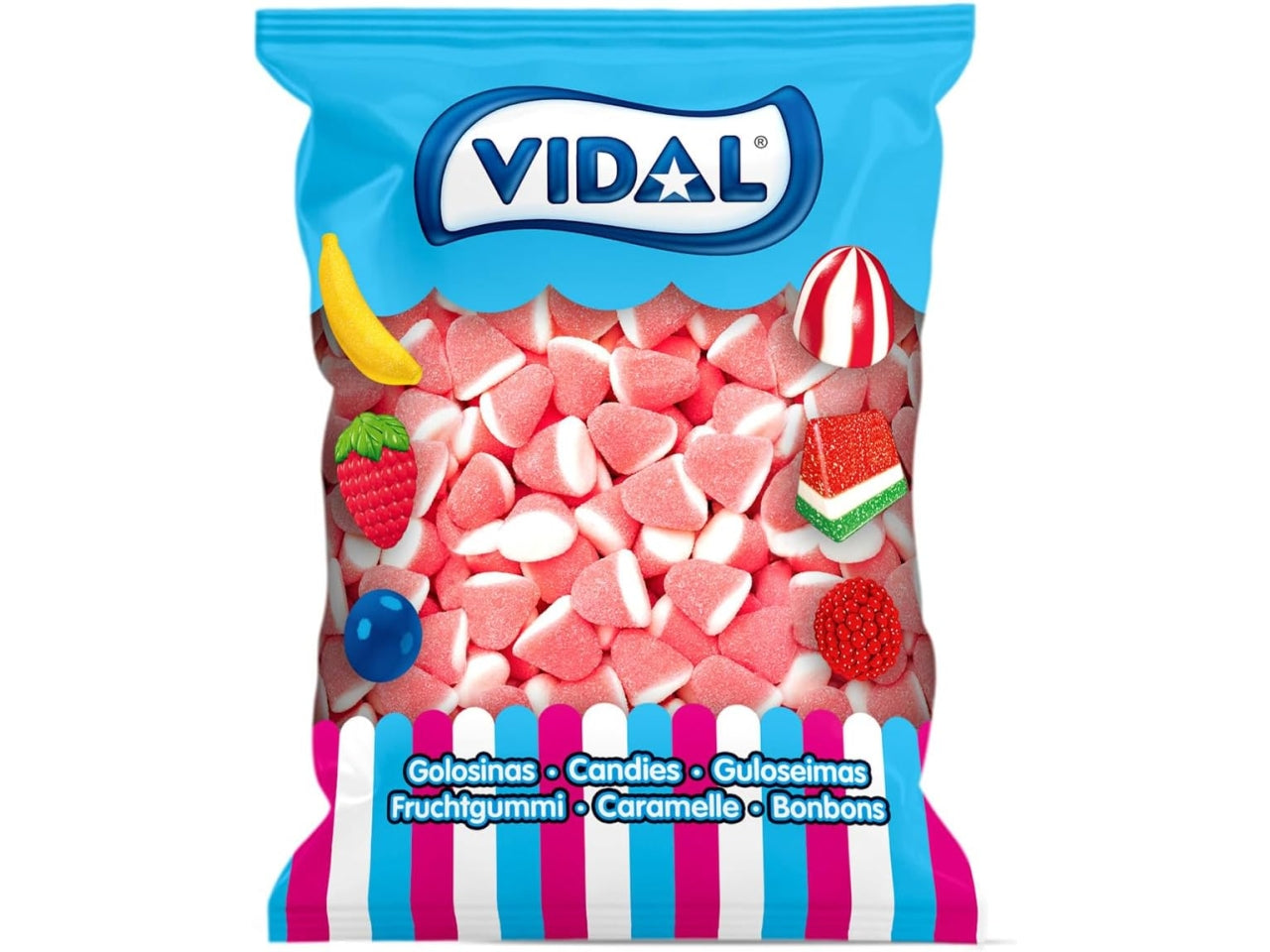 Gommose busta 1kg baci fragola/panna