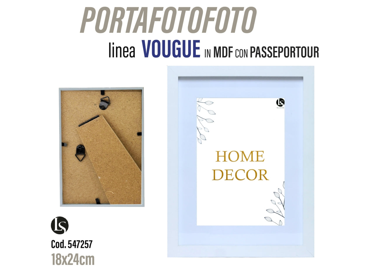 Portafoto in mdf 18x24cm assortito