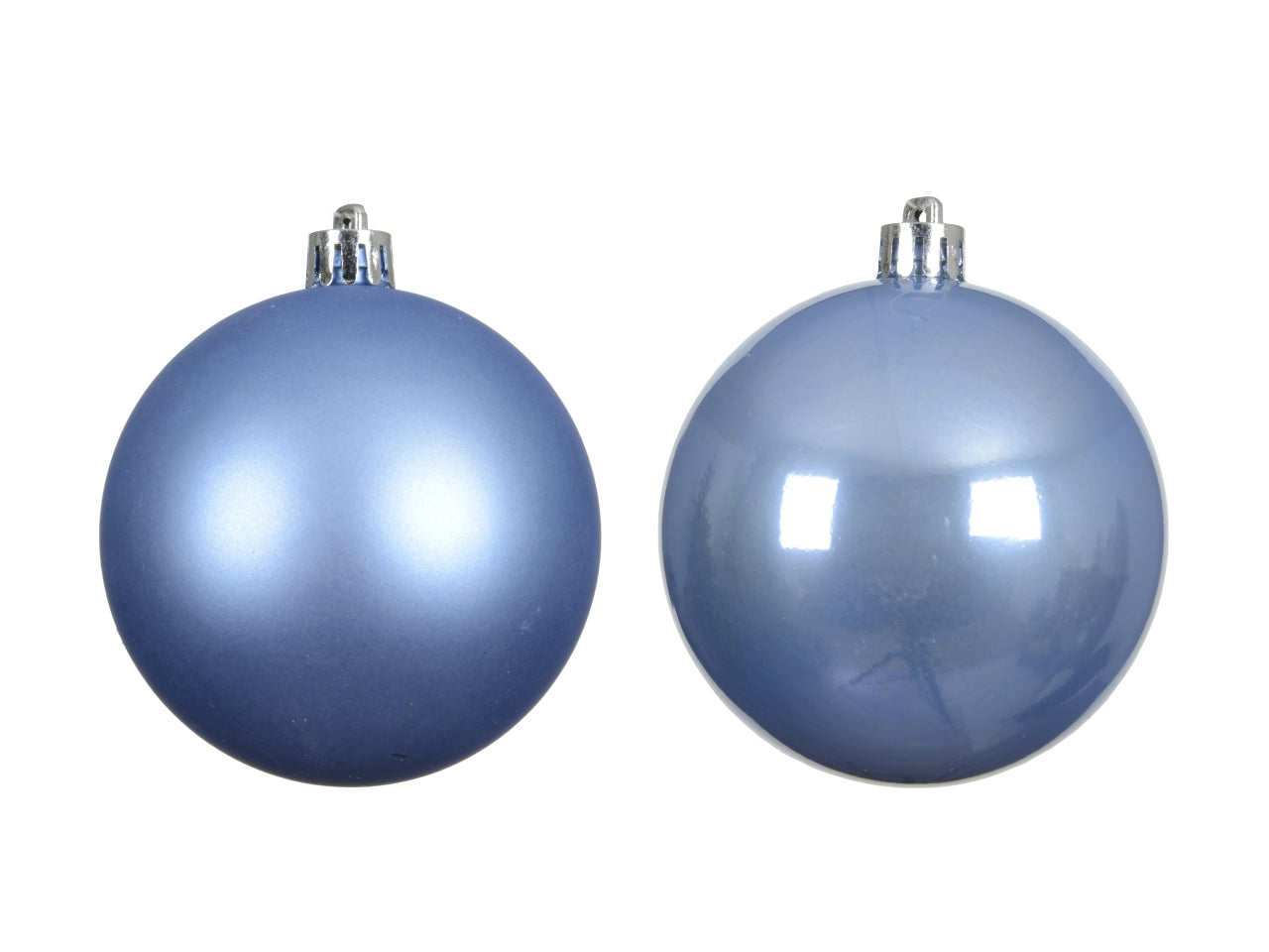 Palla 8cm in confezione da 6 pezzi azzurro cielo lucido e opaco