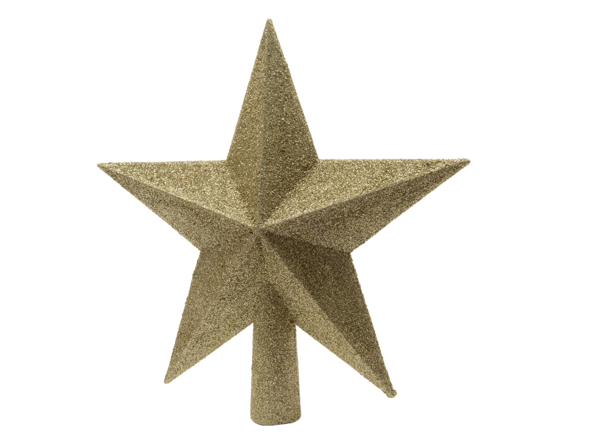Puntale stella 19cm oro glitter