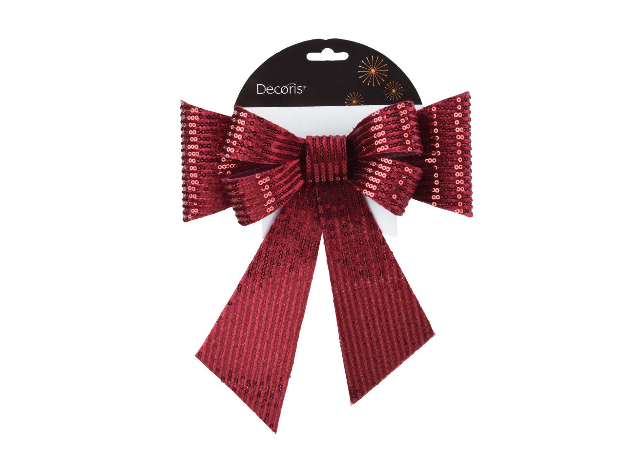 Fiocco 20x25cm con paillettes rosso