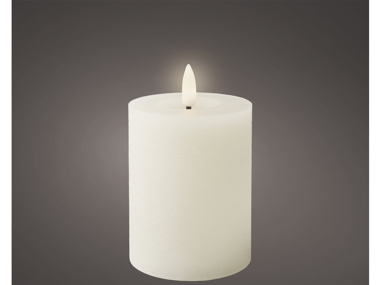 Candela led 7x11,2cm a batteria bianco