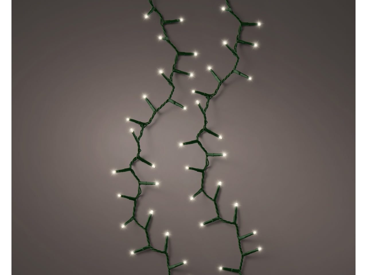 Catena luci 3000led bianco caldo 8 funzioni 60mt filo verde per uso interno/esterno