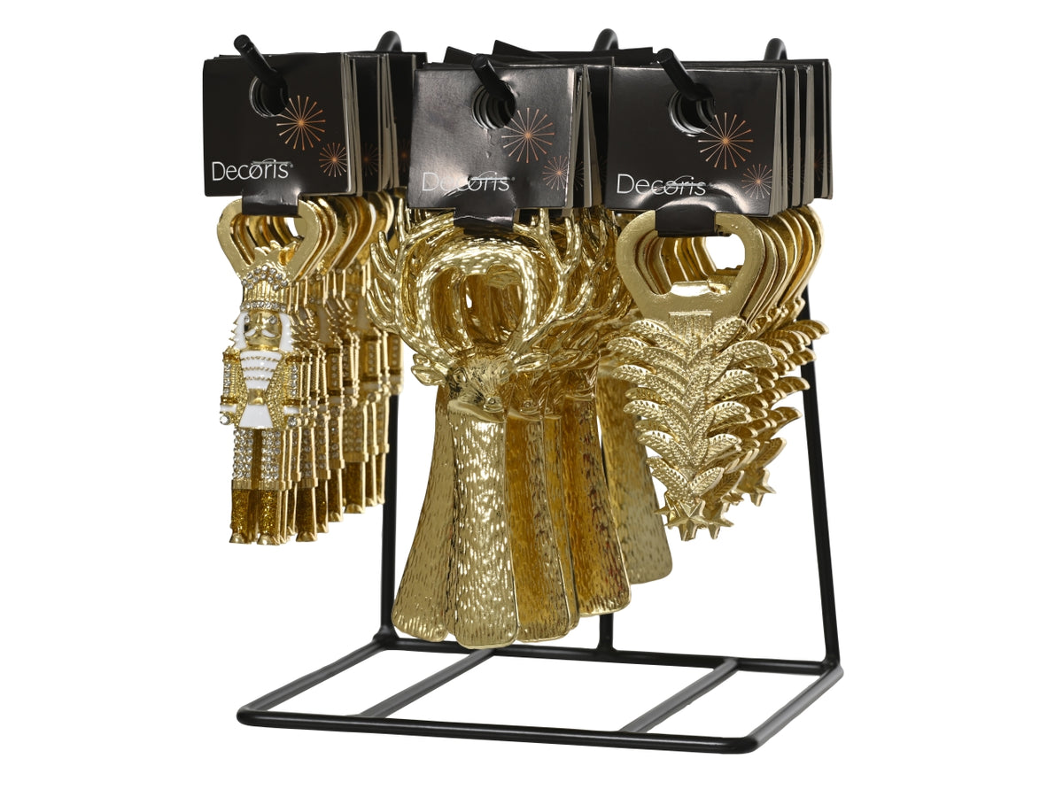 Apribottiglie 13,5cm oro 3 modelli assortiti