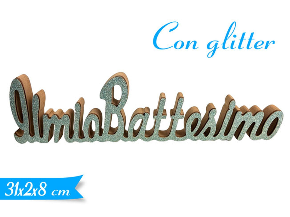 Decorazione il mio battesimo baby blue