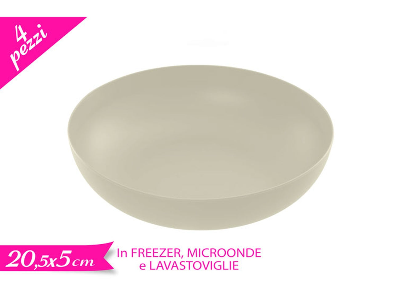 Set 4 coppette in plastica riutilizzabile, colore avorio chic per dessert e aperitivi$