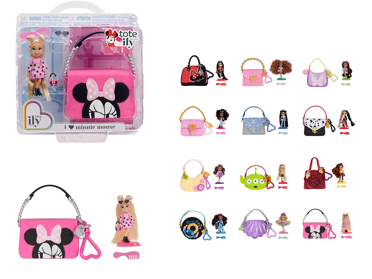 Bambola disney ily teenies con borsetta in vari assortimenti