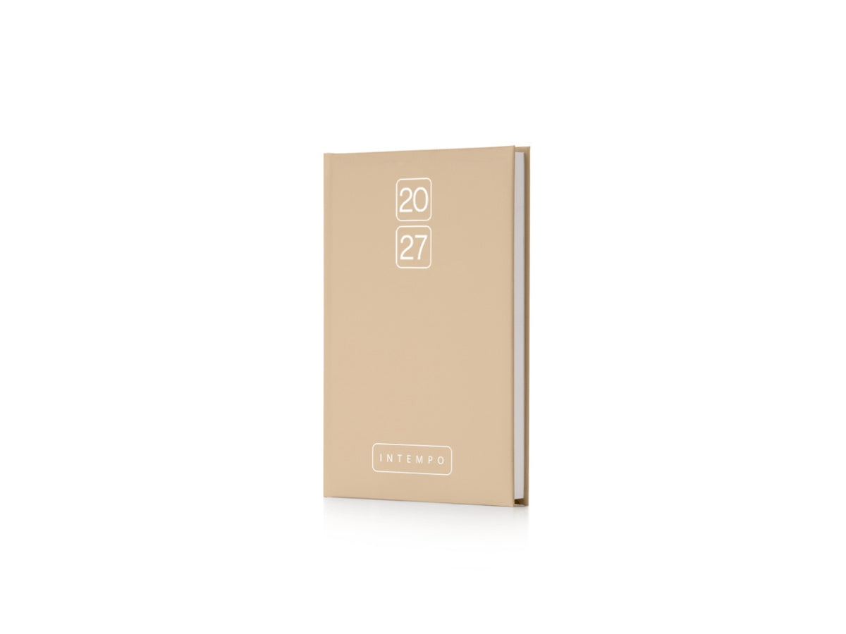 Agenda bravo 2027 giornaliera 15x21cm in papercoat beige
