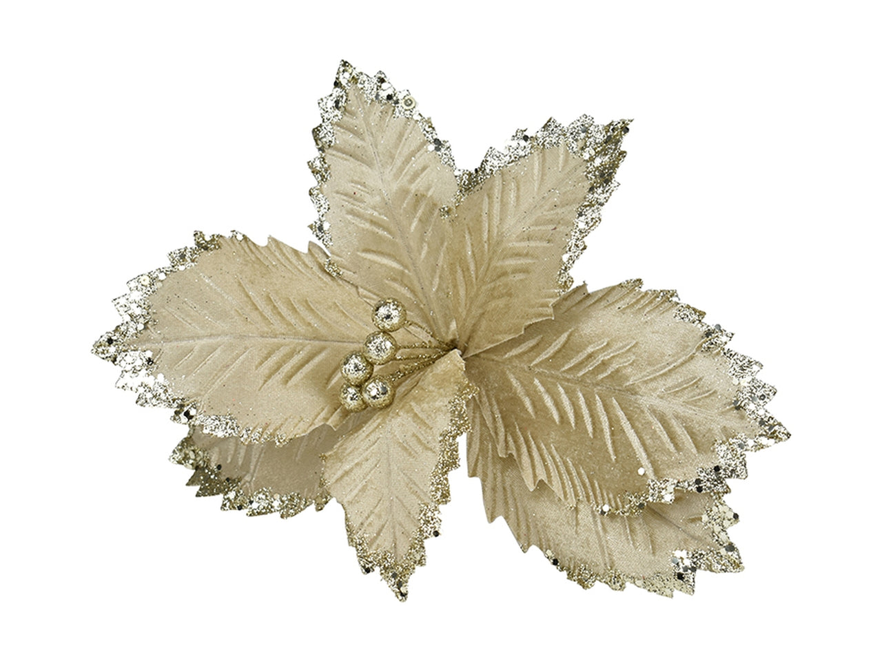 Ramo fiore con 8 petali champagne