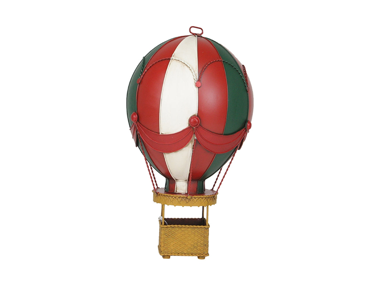 Mongolfiera 25xh.42,5cm rosso, bianco e verde