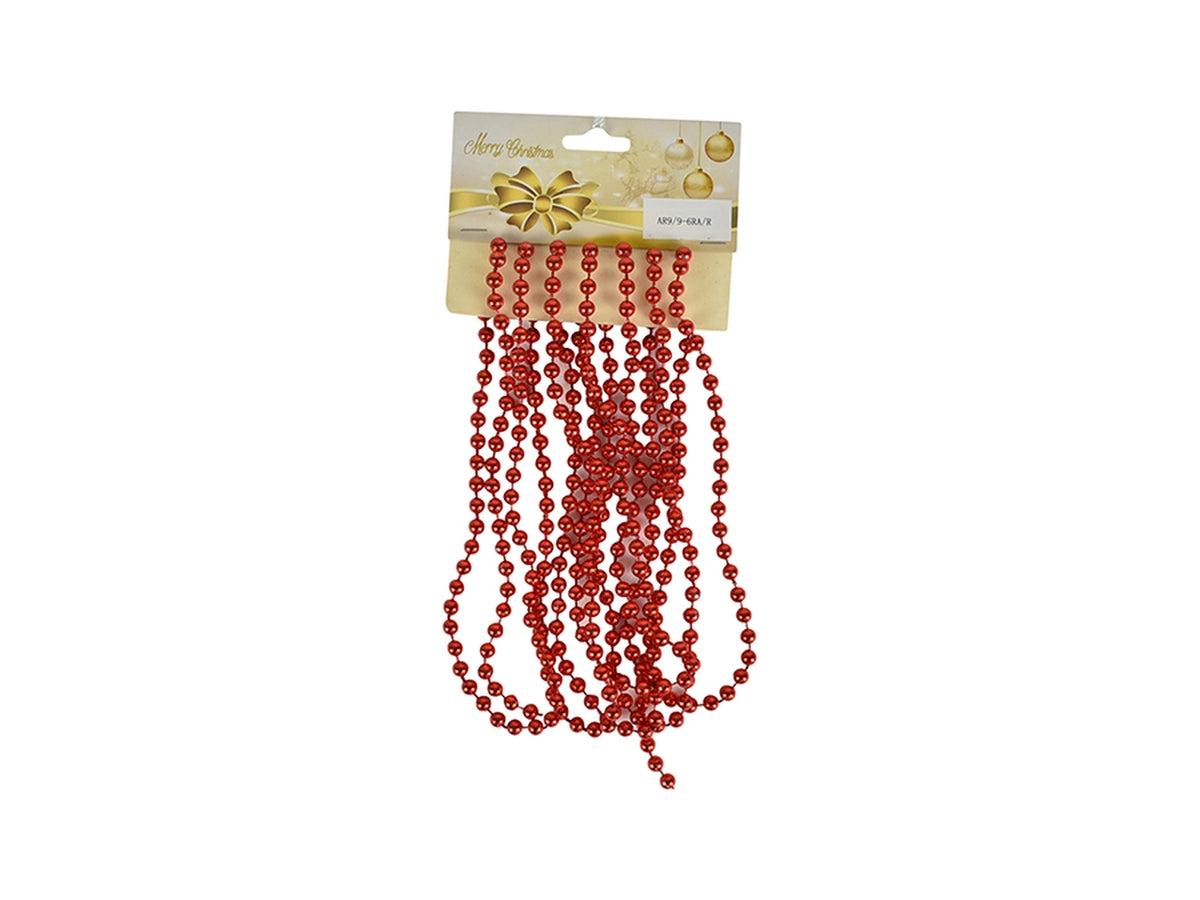 Ghirlanda di perline 0,6x270cm rosso