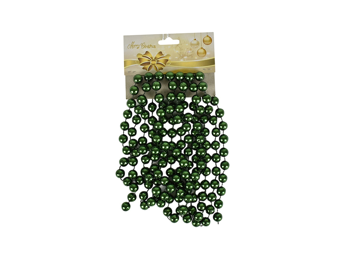 Ghirlanda di perline 1,2x270cm verde scuro