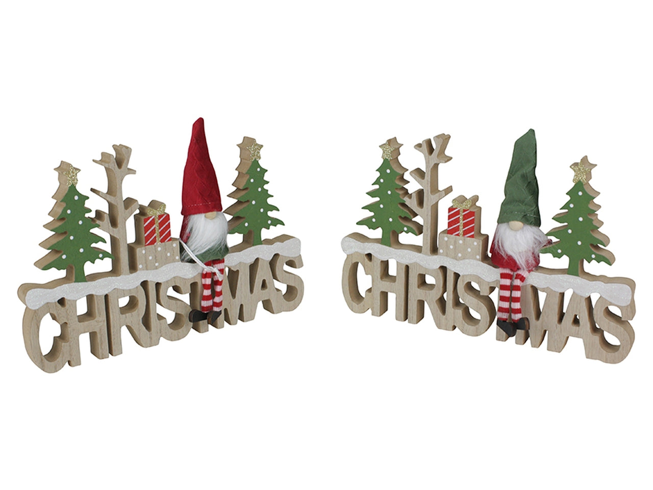 Scritta christmas 29,5x4x21cm assortite