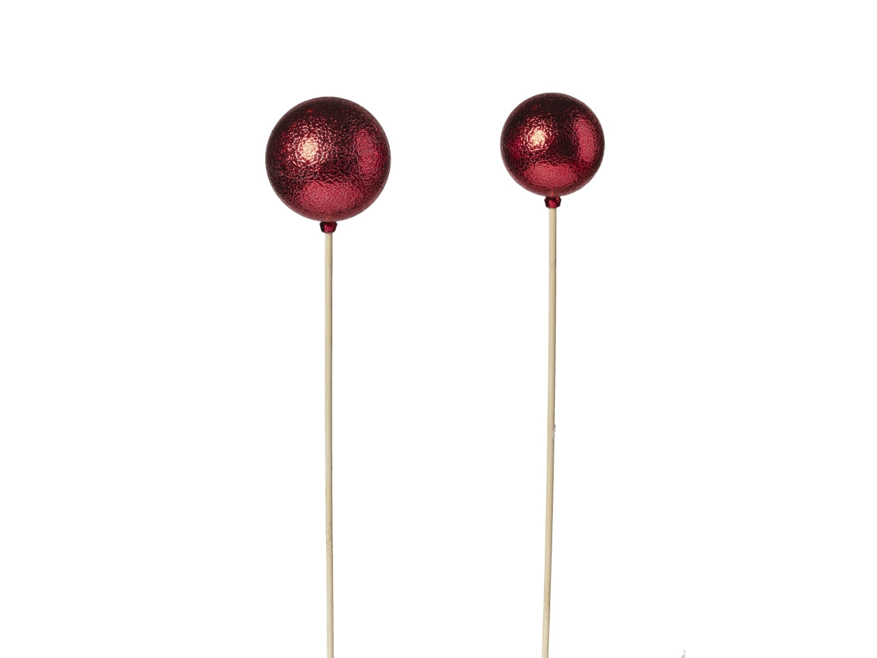 Palline/stick d.5/6cm l.50cm 253 rosso in 2 assortimenti 24 pezzi