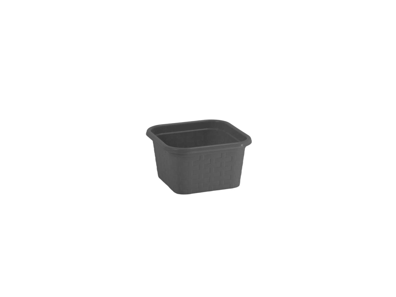 Cestino rattan quadro 15x15,8hcm antracite