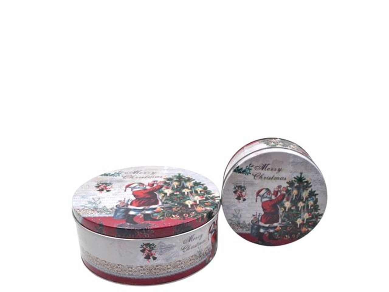 Set scatole tondo 14-18cm in metallo