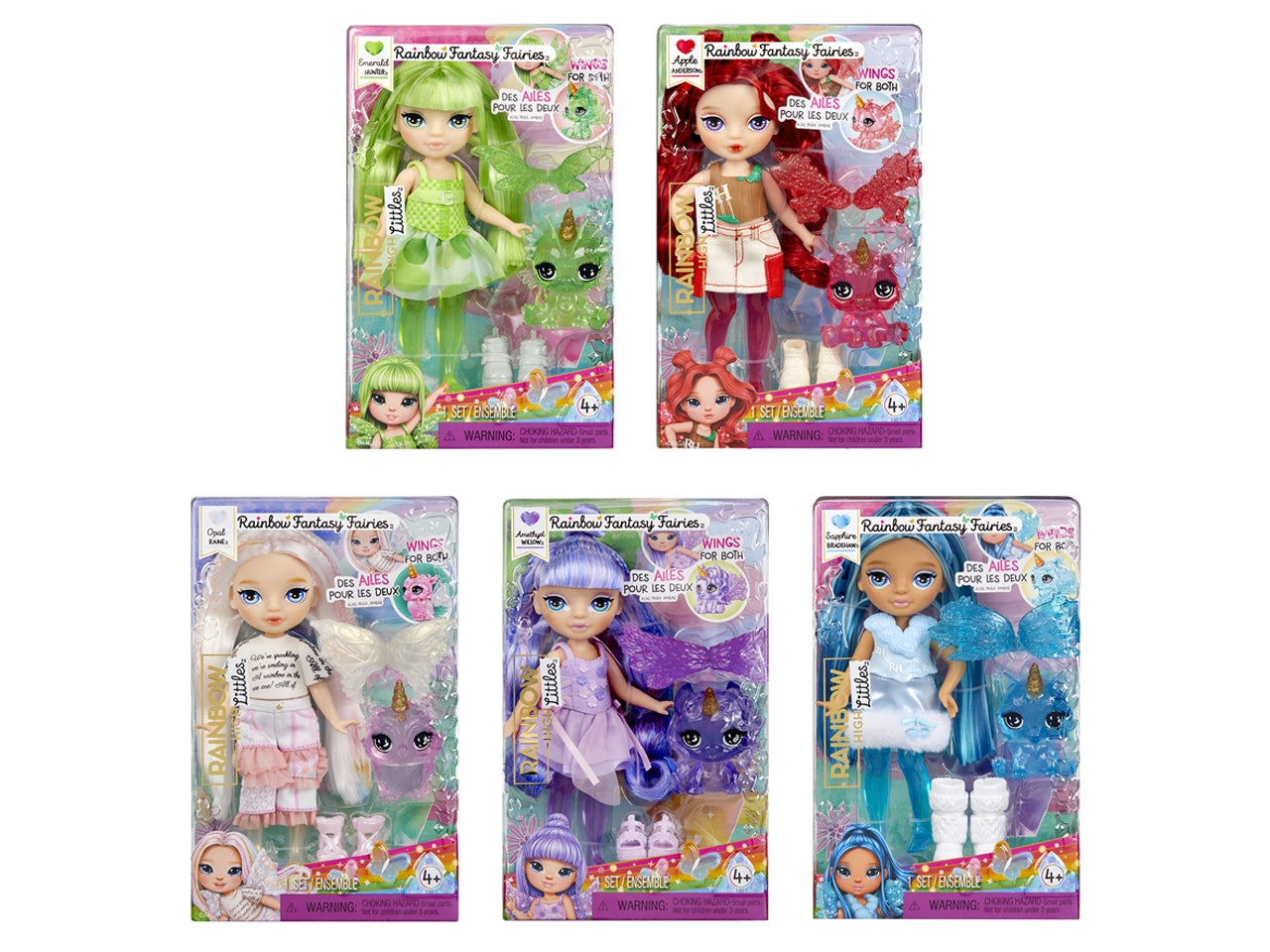 Rainbow high littles rainbow fantasy fairies dolls asst in sidekick