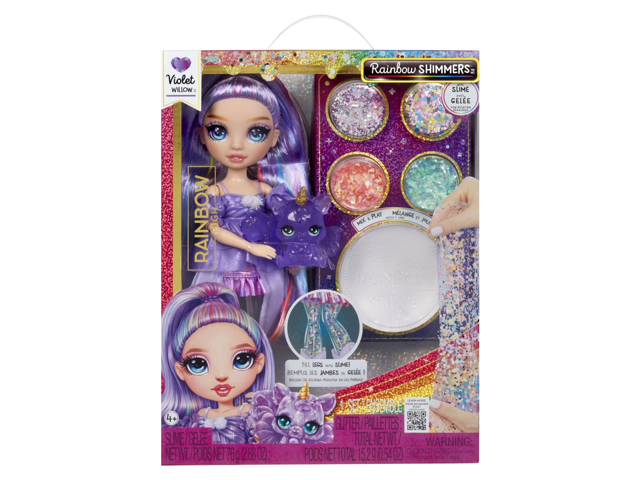 Rainbow high rainbow shimmers with slime fashion doll Violet purple
