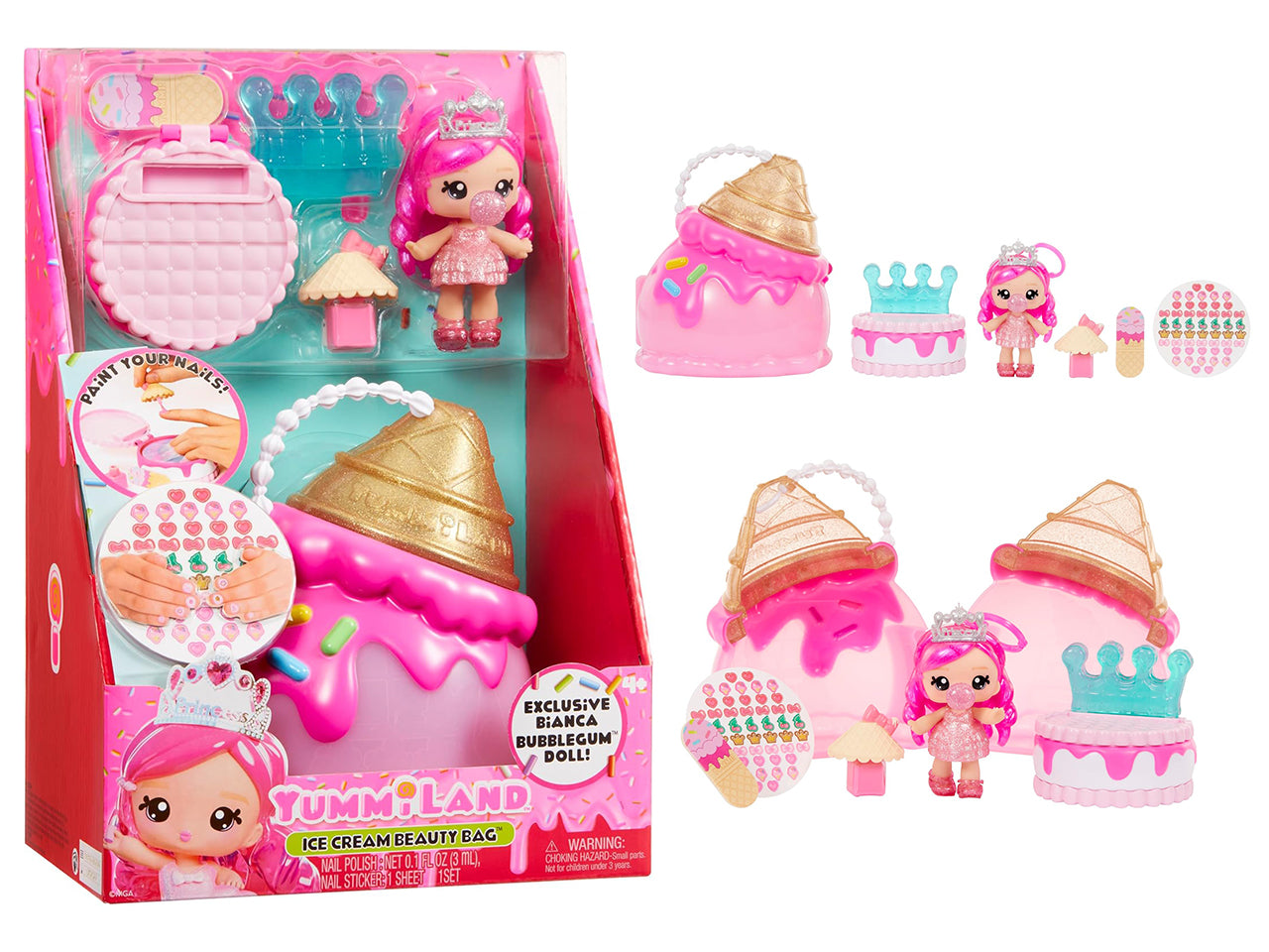 Yummiland beauty bag playset lip gloss doll ice cream beauty bag
