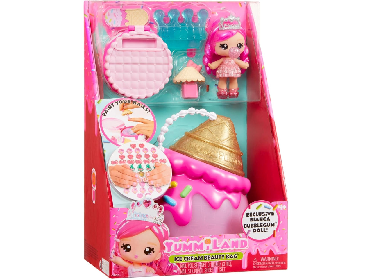 Yummiland beauty bag playset lip gloss doll ice cream beauty bag