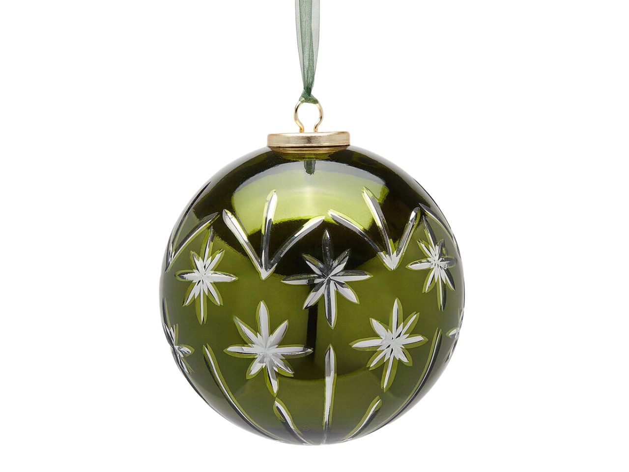 Palla 15cm con stelle verde