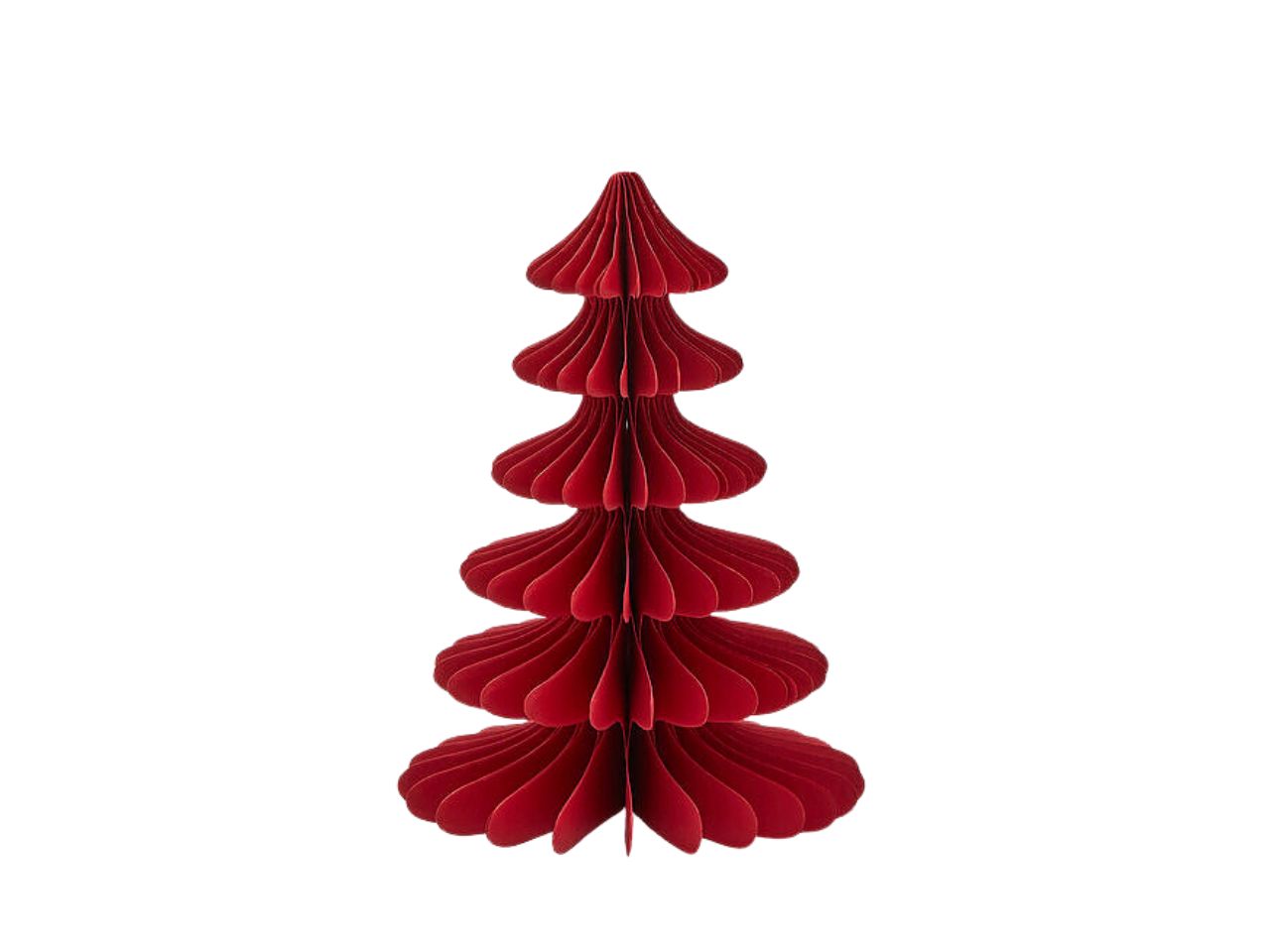 Albero pino origami 18,5xh.25cm rosso